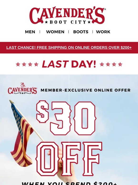 LAST day to save!