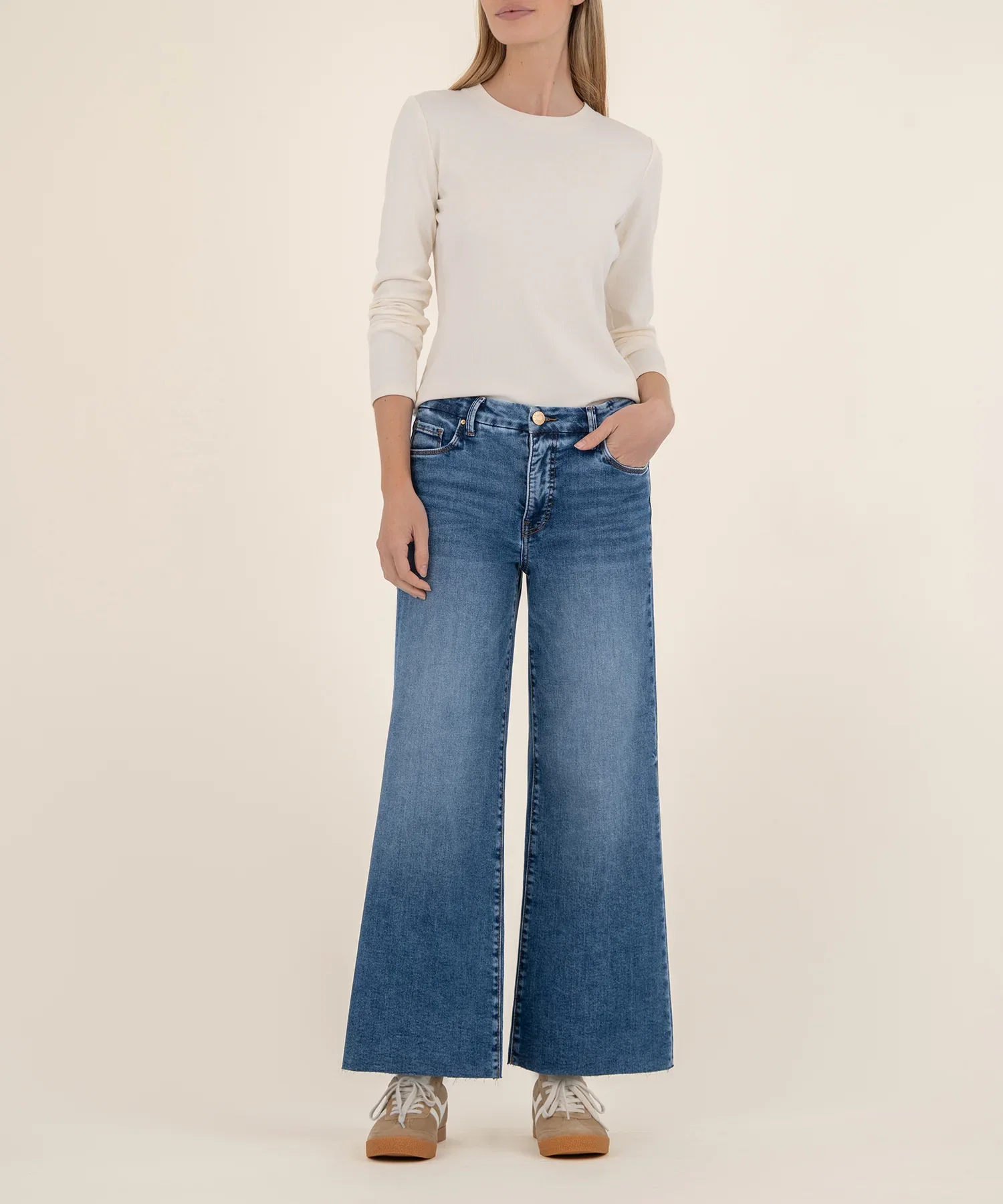 Image of Meg High Rise Wide Leg in Toughness Wash