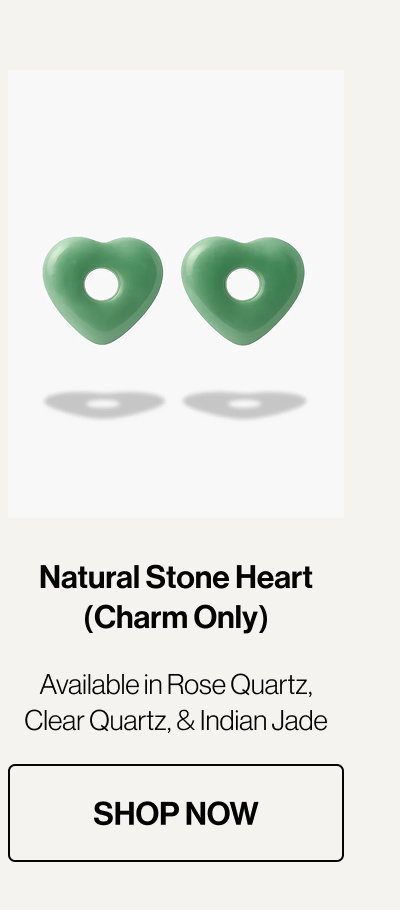 Natural Stone Heart (Charm Only)