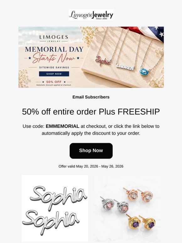 Memorial Day Savings Going On!