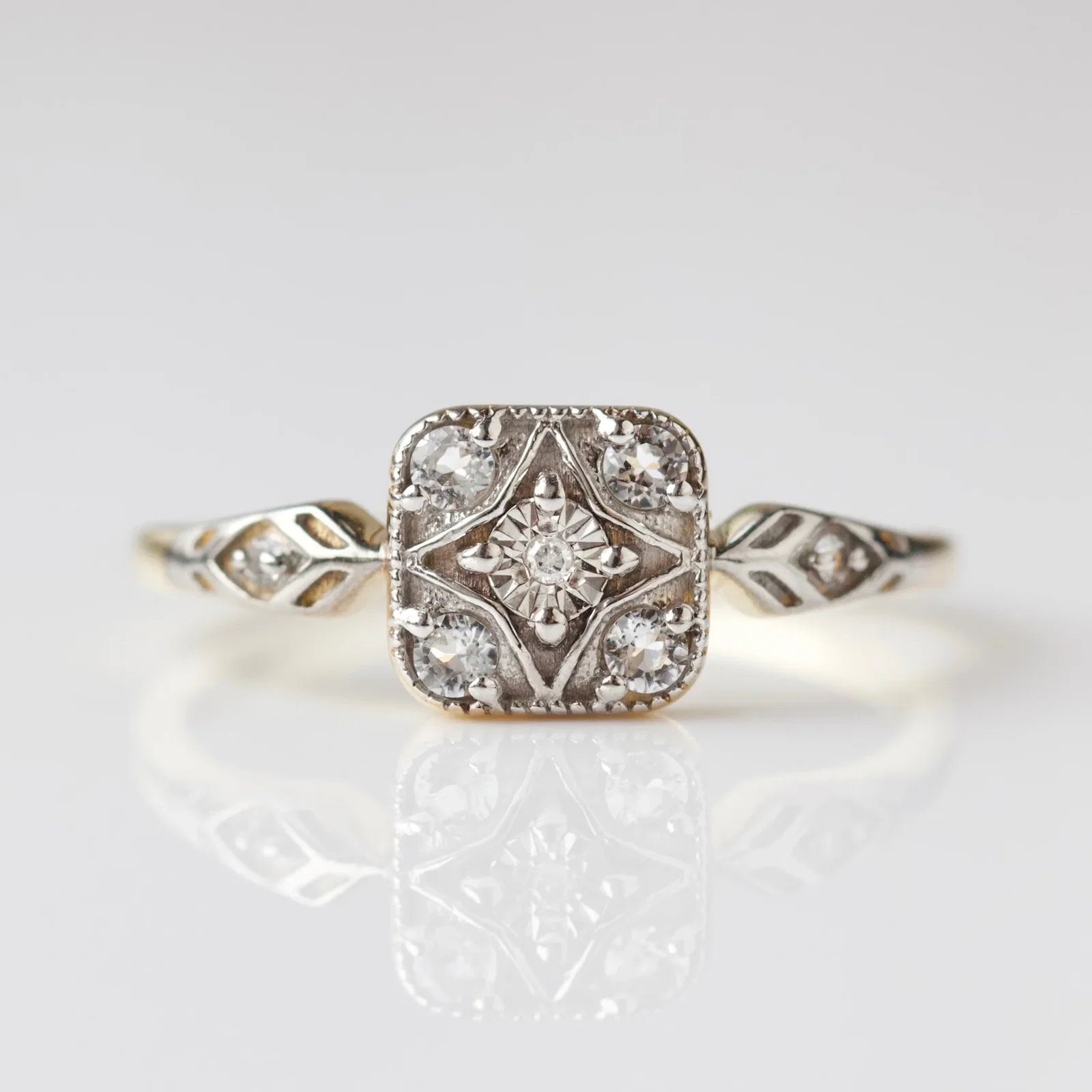 Image of Rosie Diamond Vintage Compass Ring