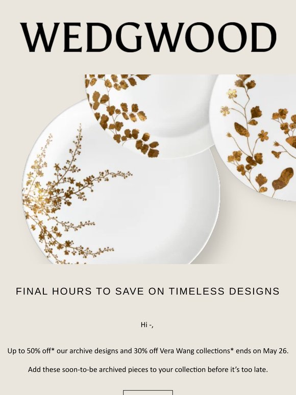 Final hours to save on timeless designs