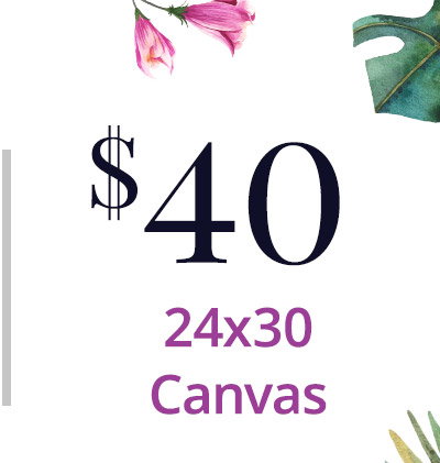 24x30 Canvas for $40