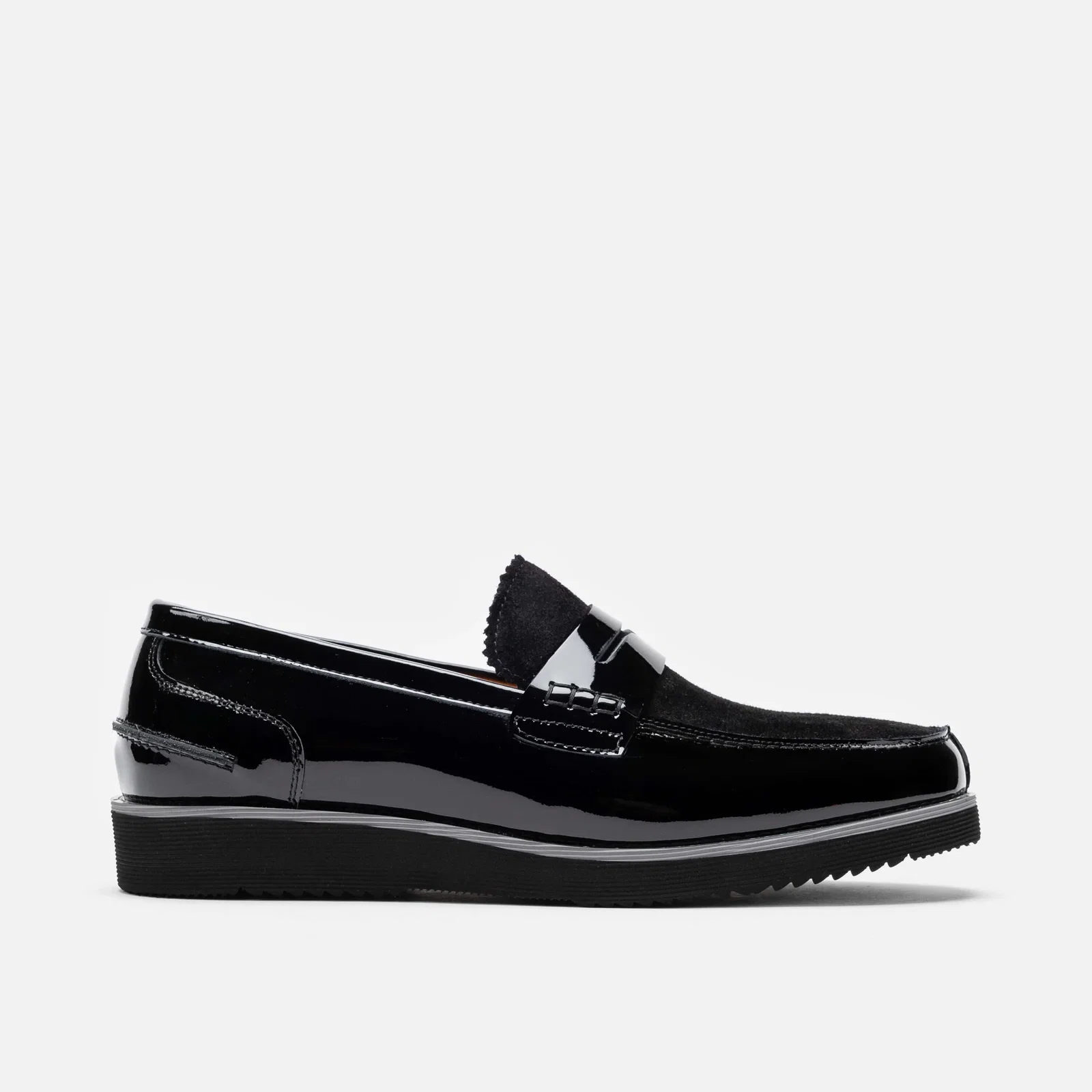 Image of Abe Black Patent Leather Penny Loafers
