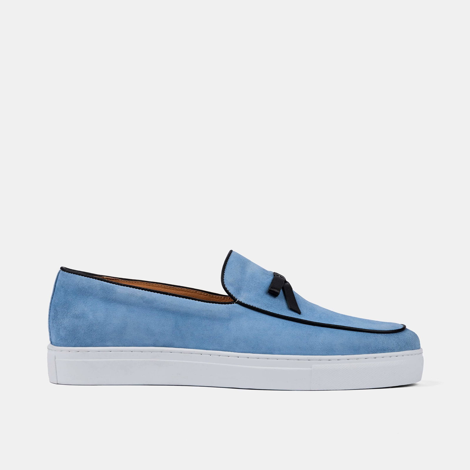 Image of Odell Ivy Blue Suede Belgian Loafer Sneakers