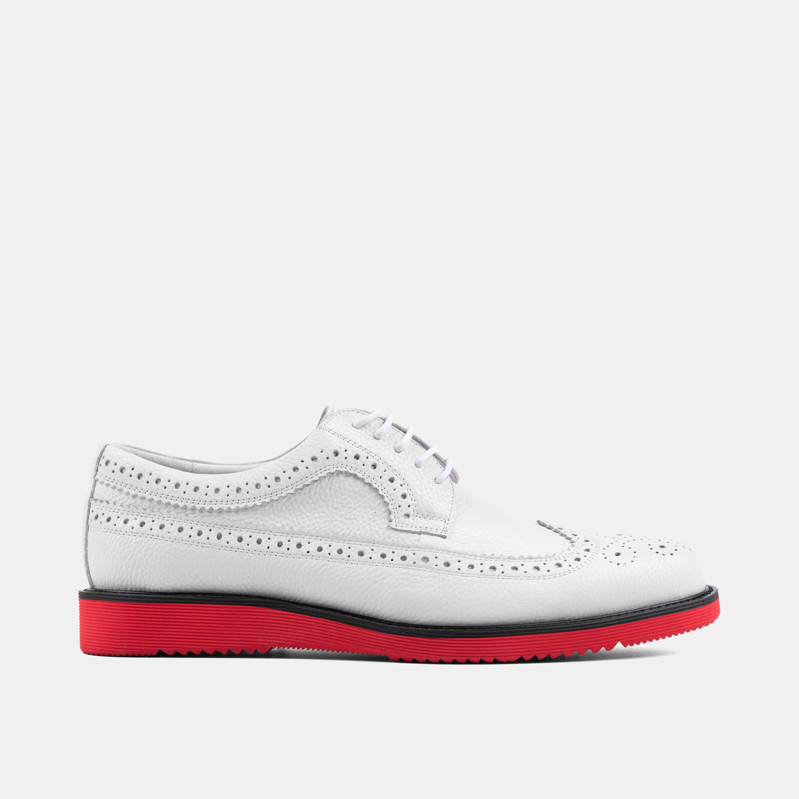 Image of Alexander White Leather Longwing Sneakers