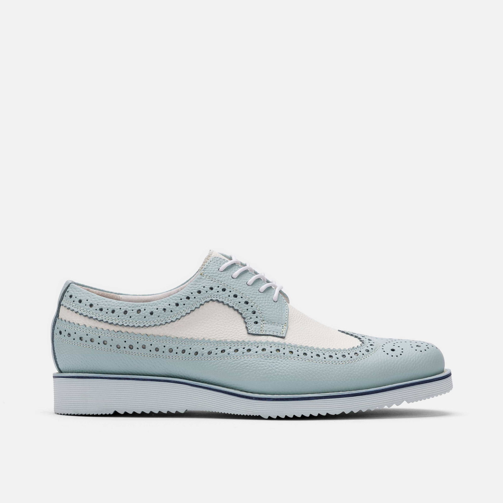 Image of Alexander Light Blue/White Leather Longwing Sneakers