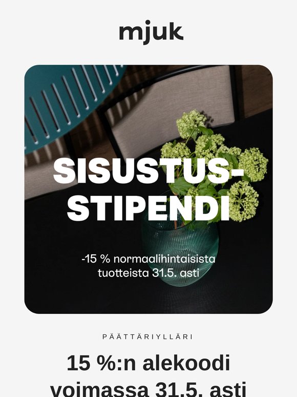 Sisustusstipendi: lunasta alekoodi