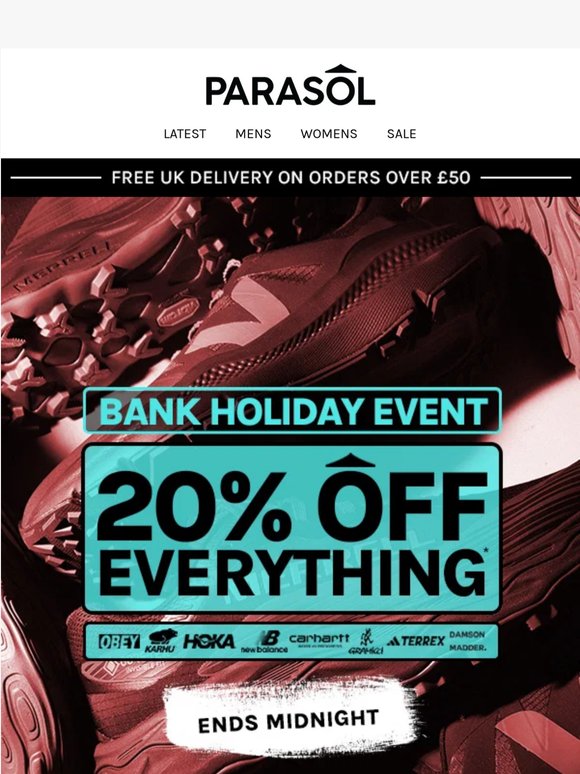 Ends Midnight | 20% Off Everything*