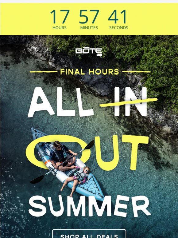 Your Last Chance to Go All Out