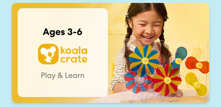 Young child smiling while working on creative KiwiCo Sprout projects, perfect for ages 3–6 to play and learn.