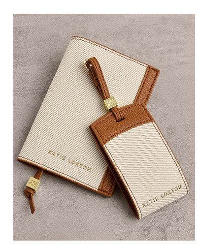 Canvas Passport Cover in Cognac