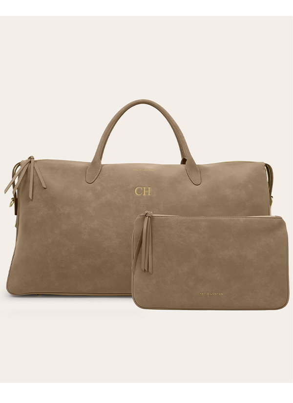 Ascot Suedette Weekend Bag and Pouch