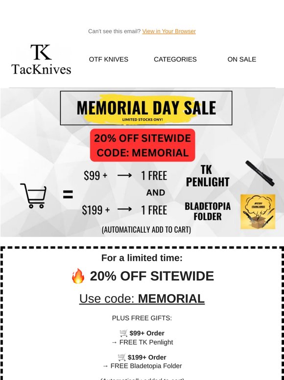 LAST DAY!!! 20% OFF & FREE GIFTS