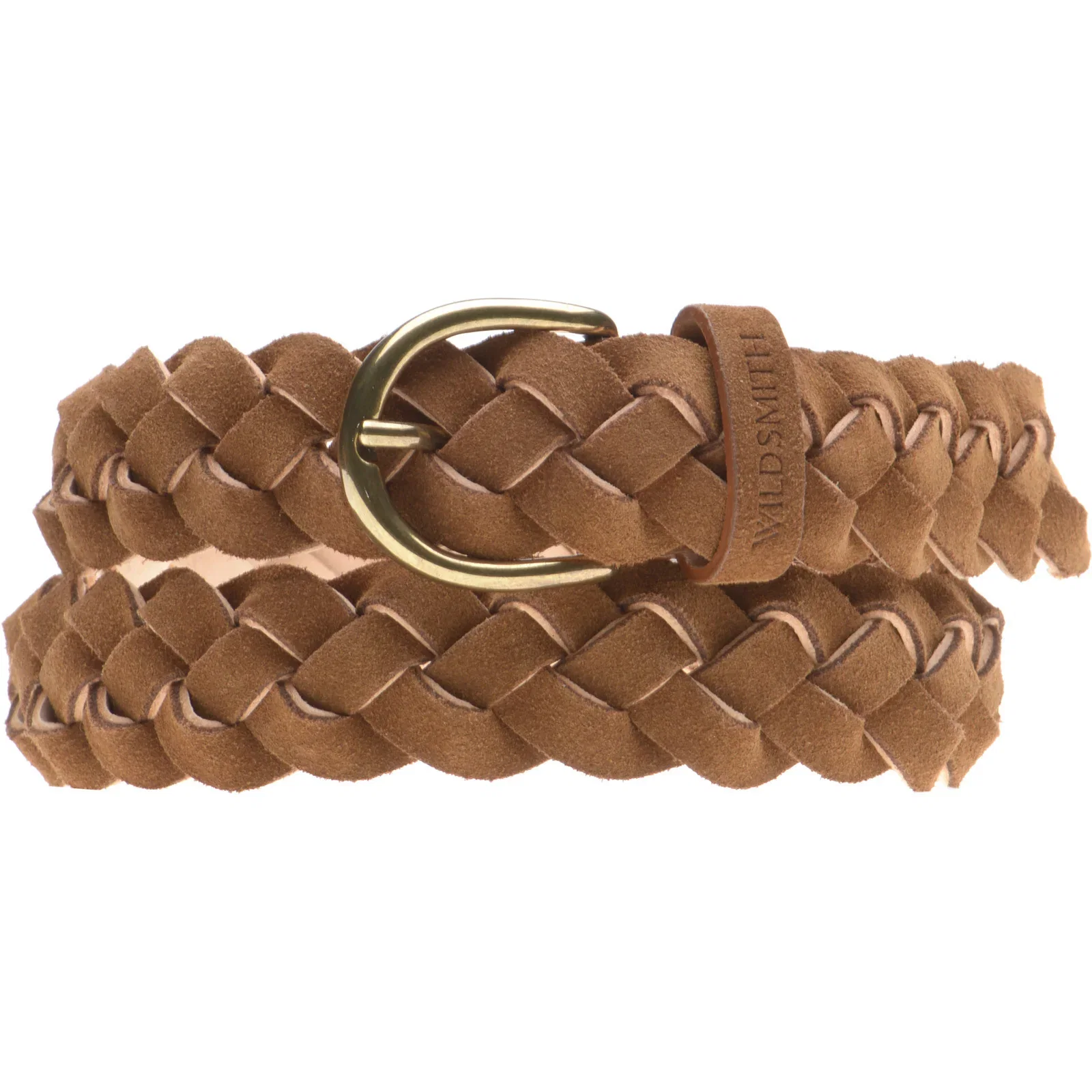 Image of Wildsmith Braided Belt in tan suede