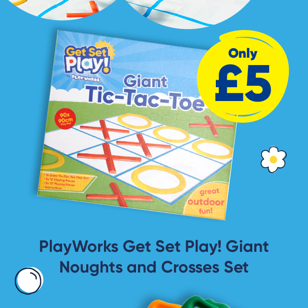 PlayWorks Get Set Play! Giant Noughts and Crosses Set only £5