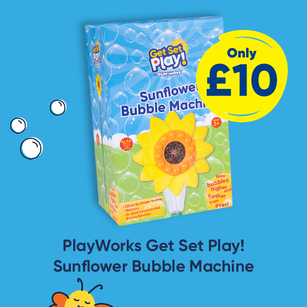 PlayWorks Get Set Play! Sunflower Bubble Machine only £10