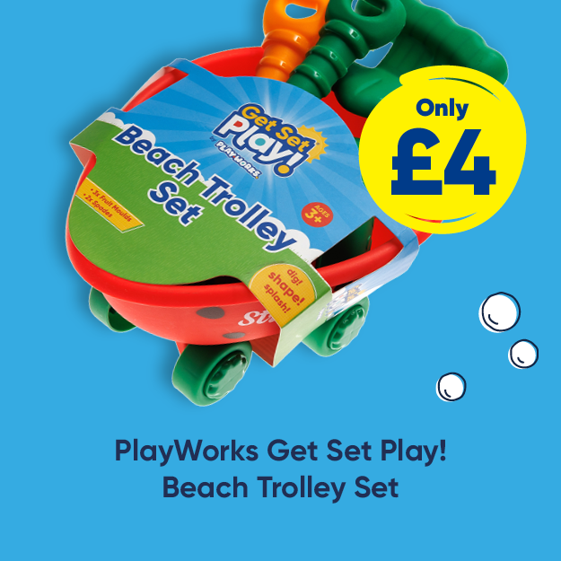 PlayWorks Get Set Play! Beach Trolley Set £4