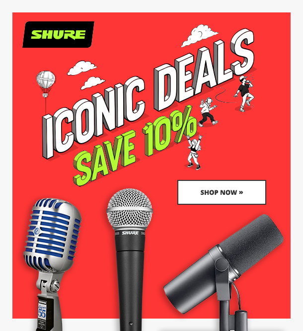 Save 10% on a Huge Selection of Shure Mics... and More