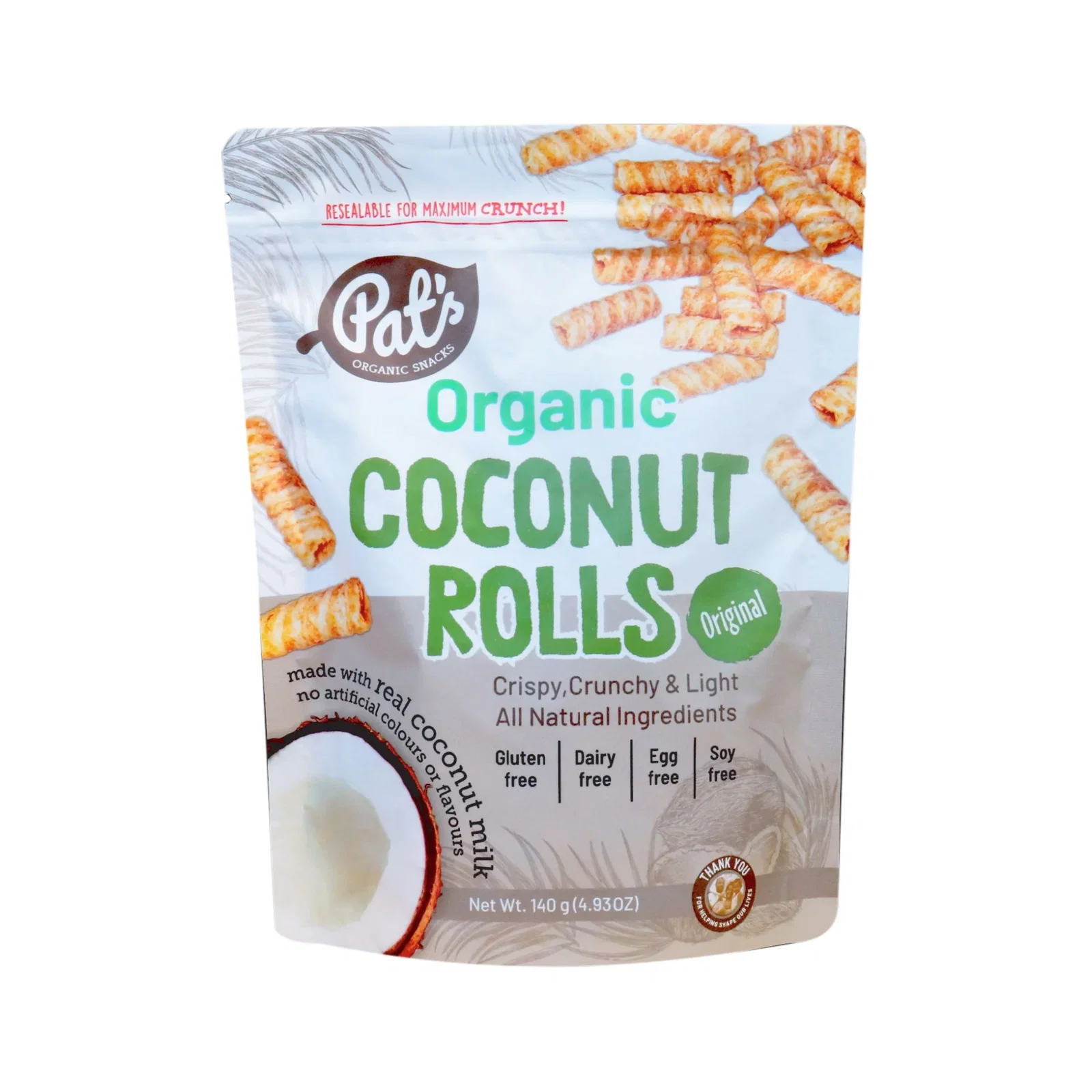 Image of Pat's Organic Coconut Rolls Original