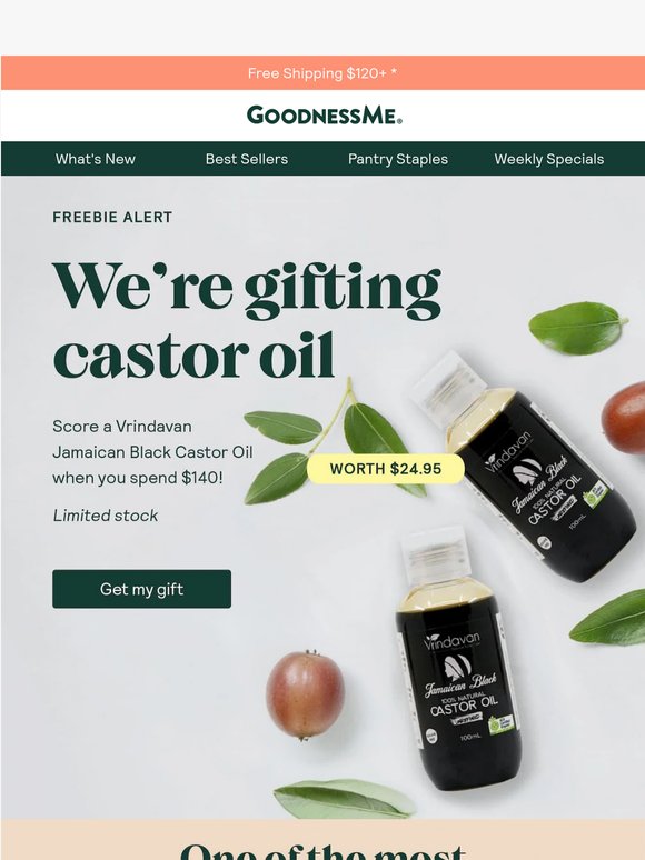 Free castor oil awaits!