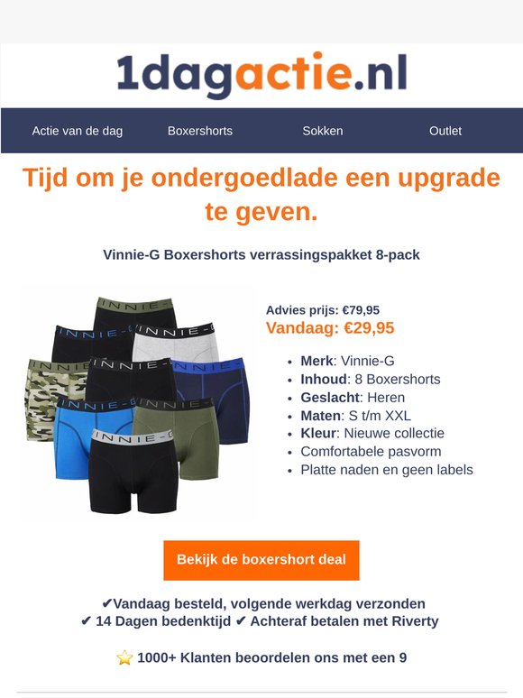 🔥 8 Vinnie-G boxershorts voor maar €29,95