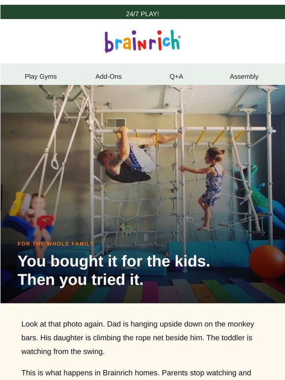 You bought it for the kids. Then you tried it.