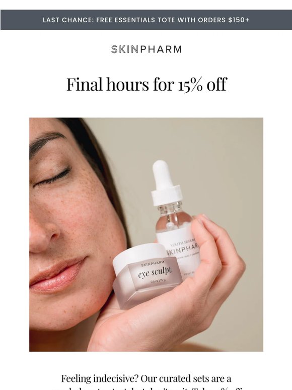 ⏳ Last chance for 15% off products ⌛️