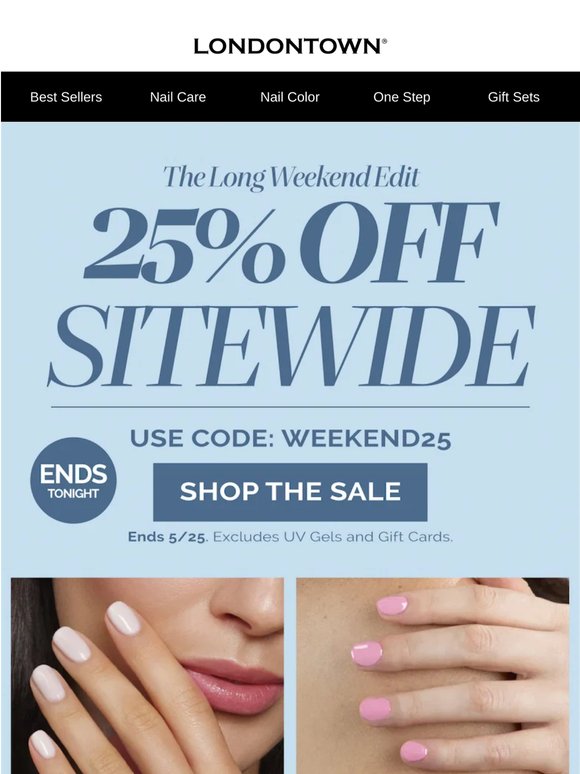 Expires tonight: 25% OFF sitewide ⌛