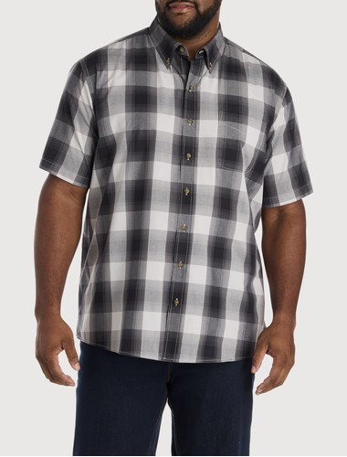 Easy-Care Large Plaid Sport Shirt