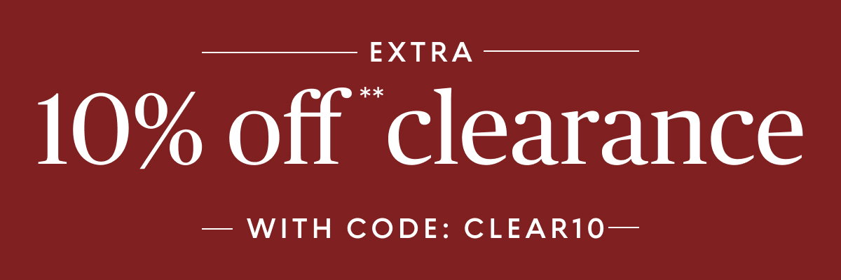Extra 10% off clearance with code: CLEAR10