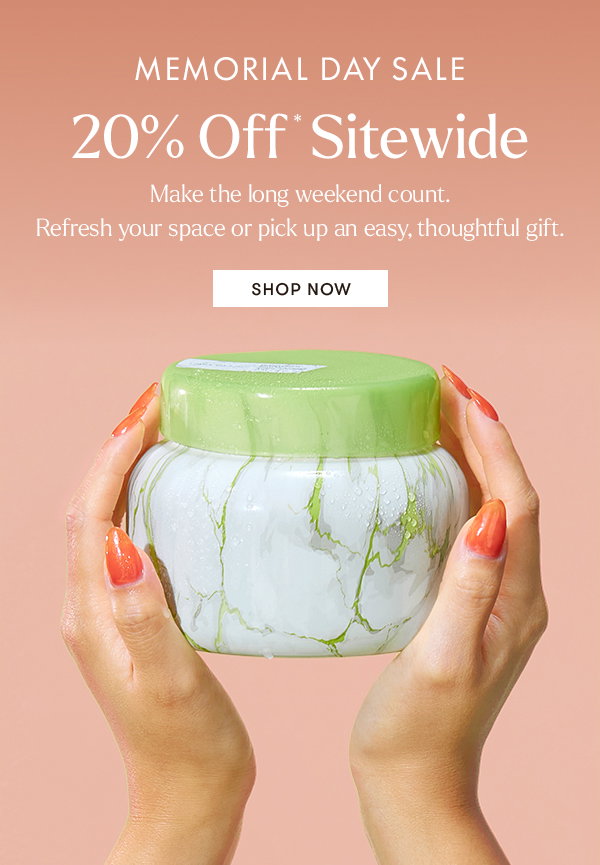Memorial Day Sale: 20% Off Sitewide