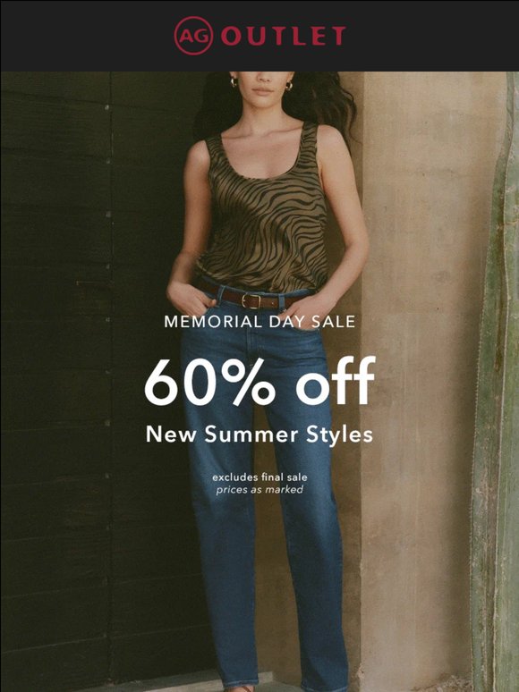 Memorial Day Savings: 60% Off New Summer Styles
