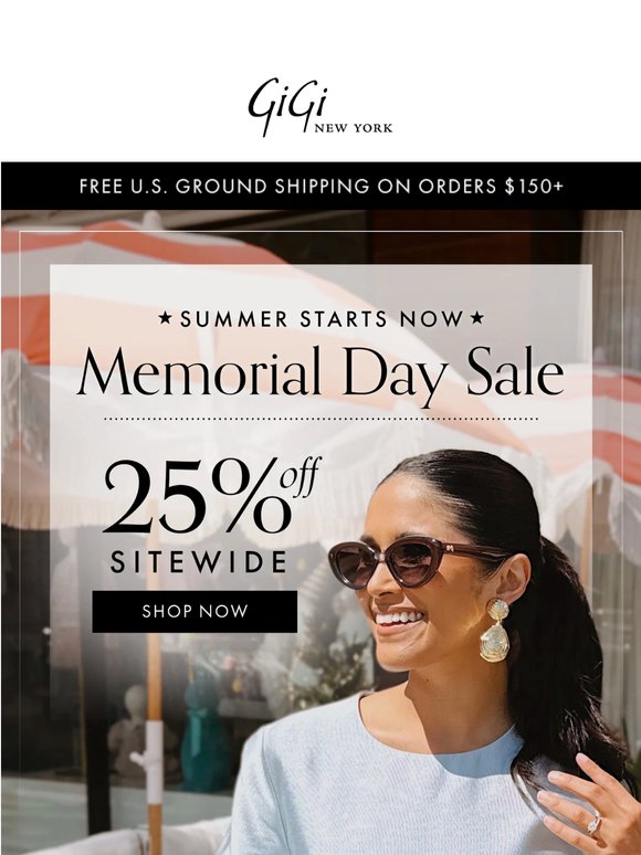 Save 25% Sitewide!