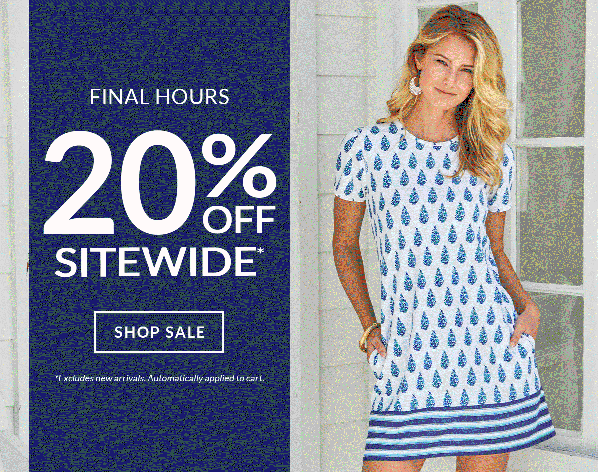 Final Hours: 20% Off Sitewide*