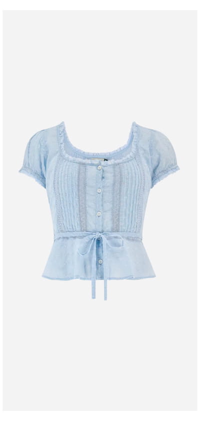 Sandi Top In Powder Blue