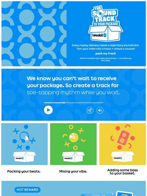 ♫ Create the soundtrack to your package! 🛍️