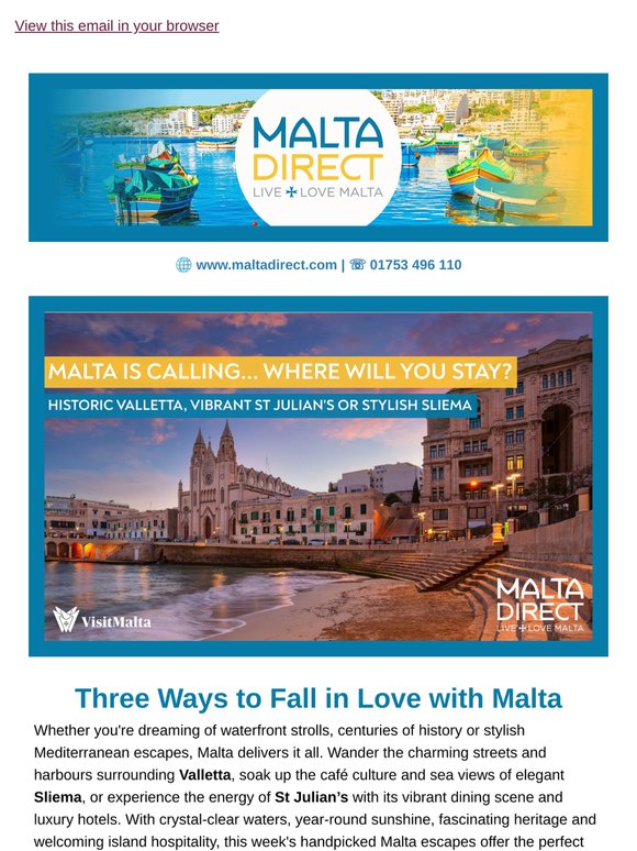 Malta is calling... where will you stay? ☀️