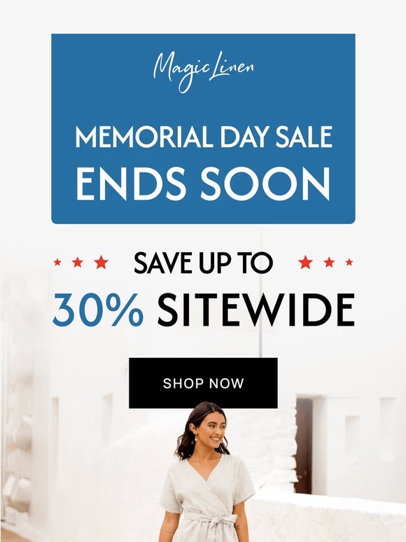 Memorial Day Sale Ends Soon!