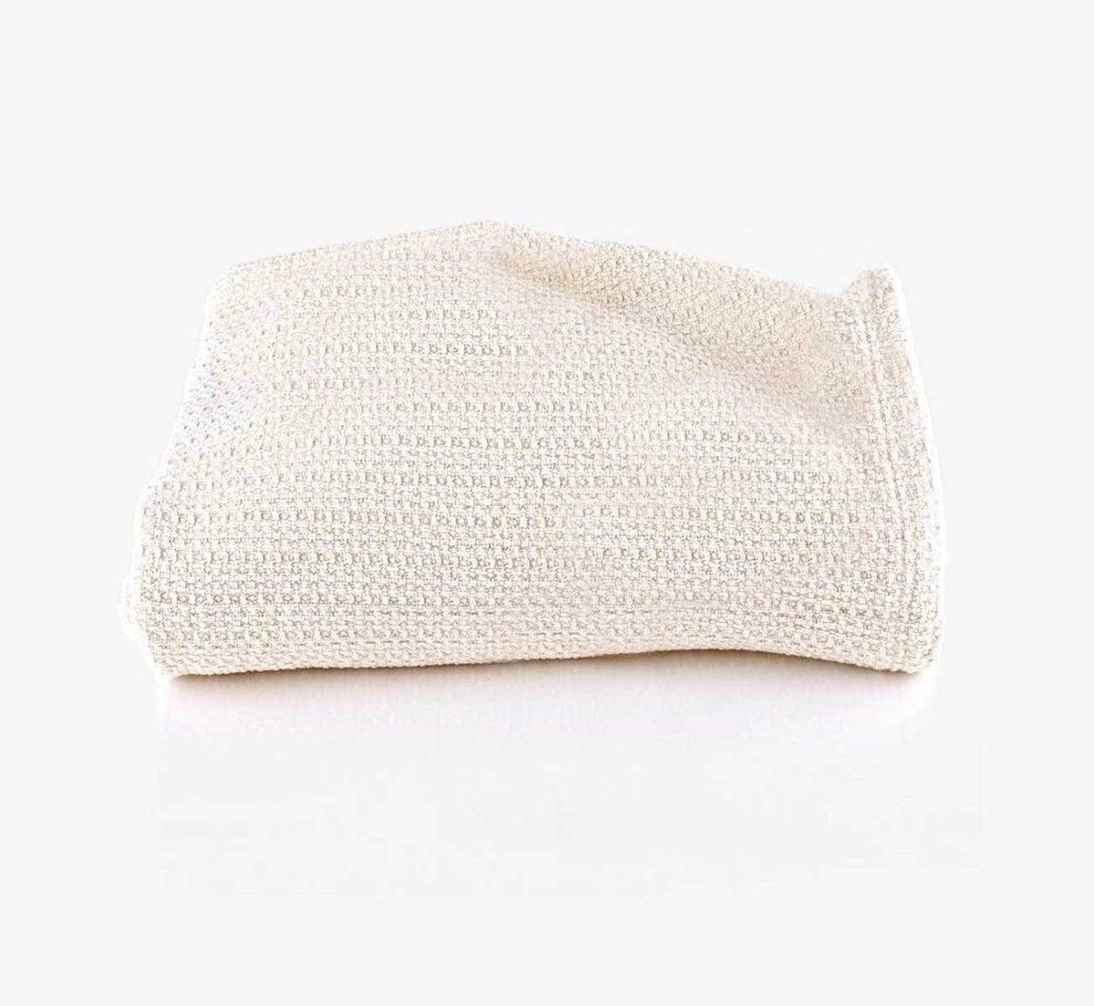 Image of Waffle Weave Organic Cotton Blanket and Throw