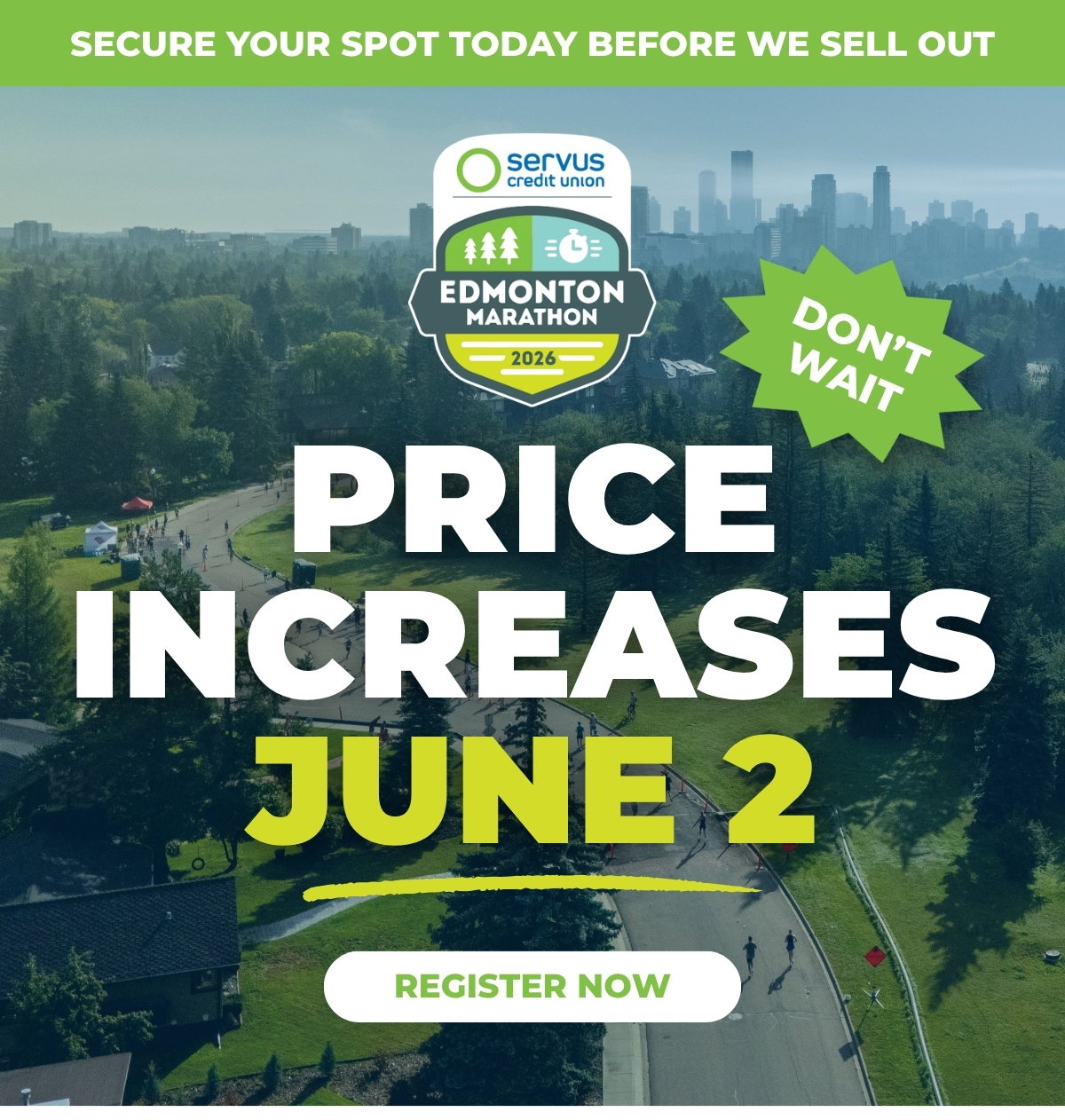 Secure Your Spot Today For The Servus Edmonton Marathon - Register Now