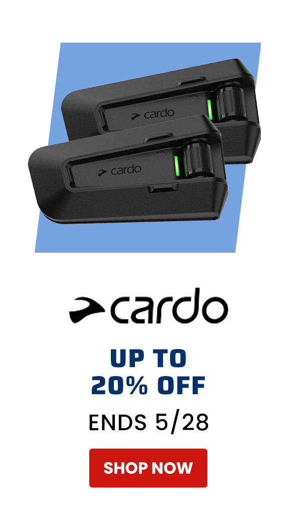 Cardo  Up To 20% Off  Ends 5/28