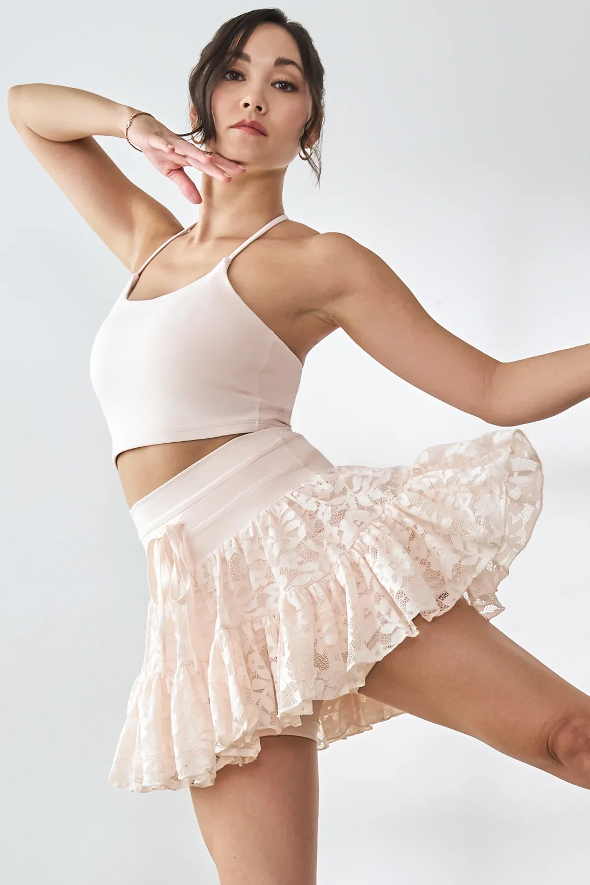 Image of Lace Pirouette Skort - Tutu Pink