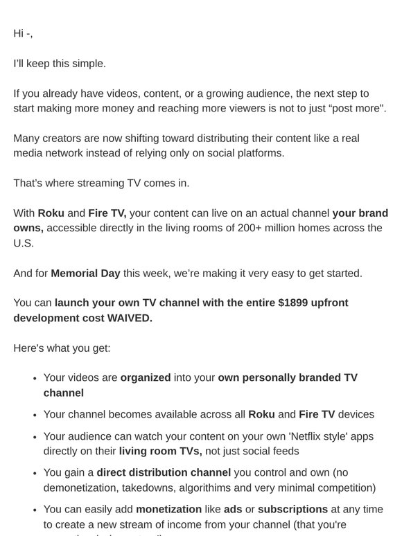 MONETIZE & Distribute Your Videos on Roku & Fire TV