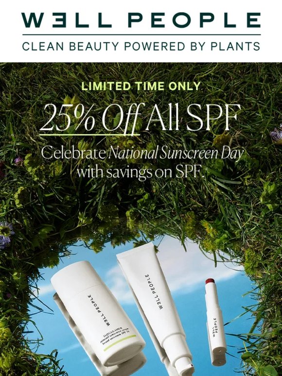 25% off everything SPF ☀️