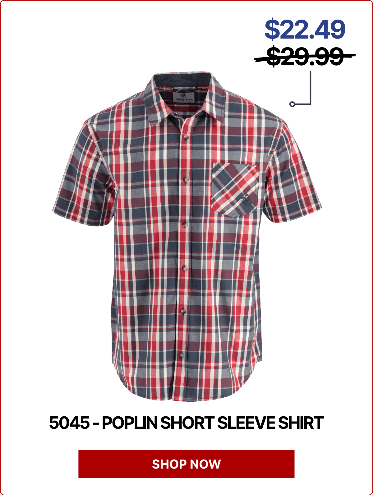 Men's Poplin Short Sleeve Shirt