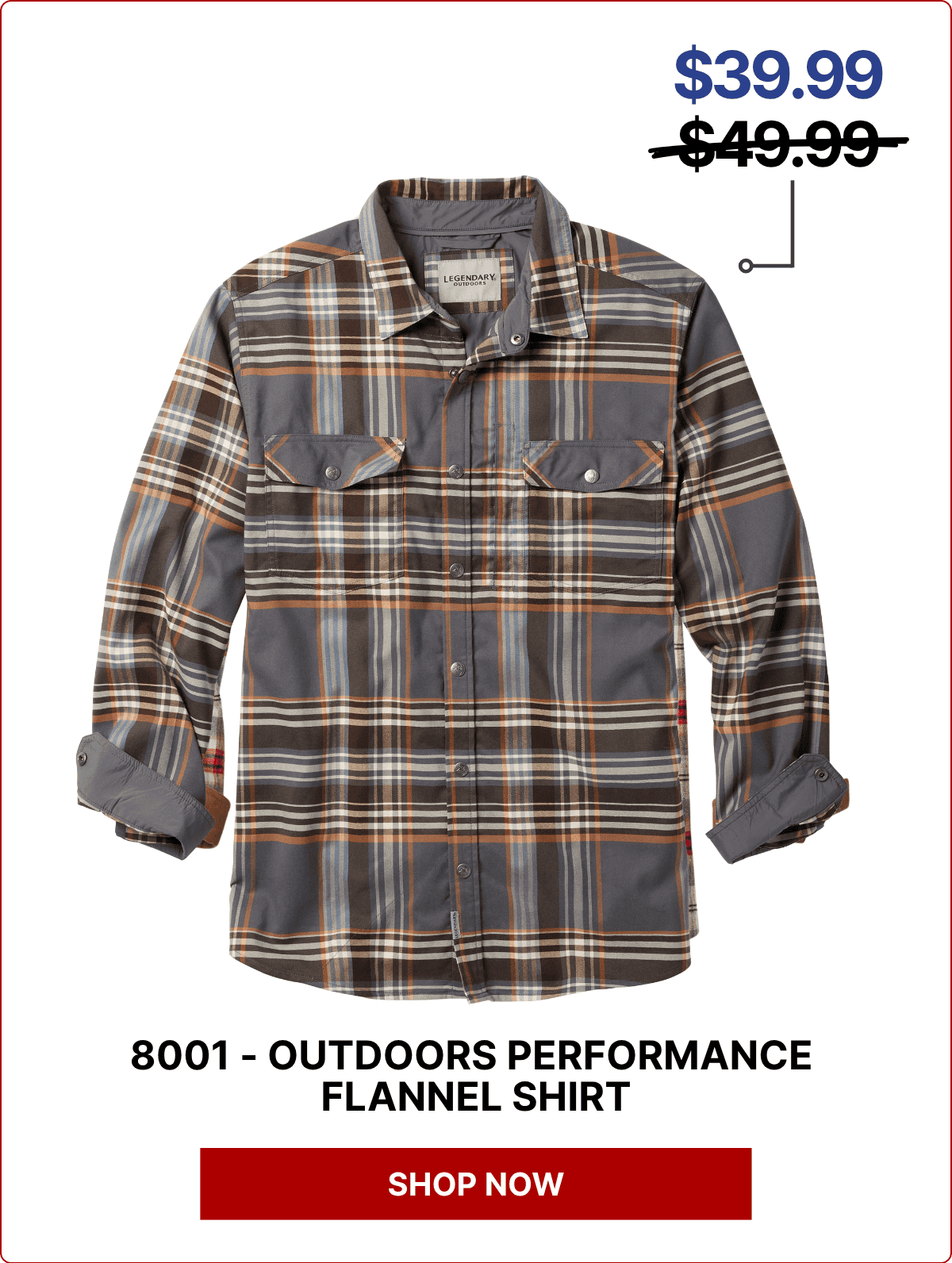 Men's Outdoors Performance Flannel Shirt