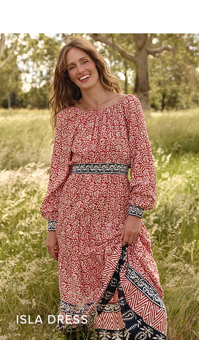 Isla Tiered Dress in Sundar Drift