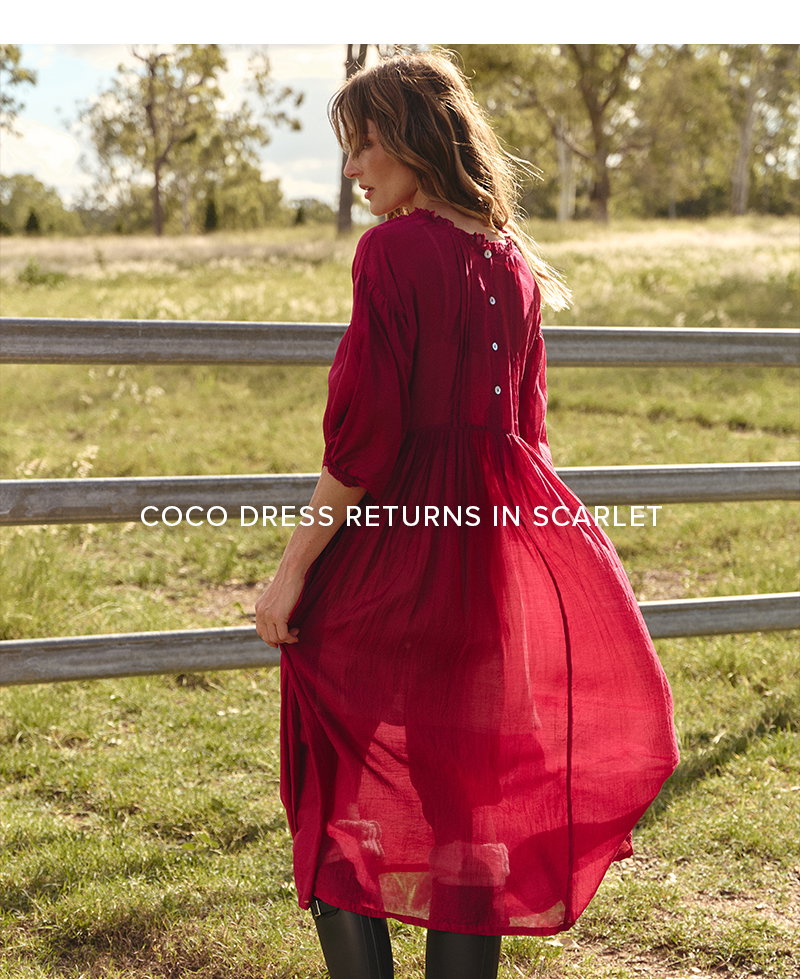 Shop Coco Dress in Scarlet