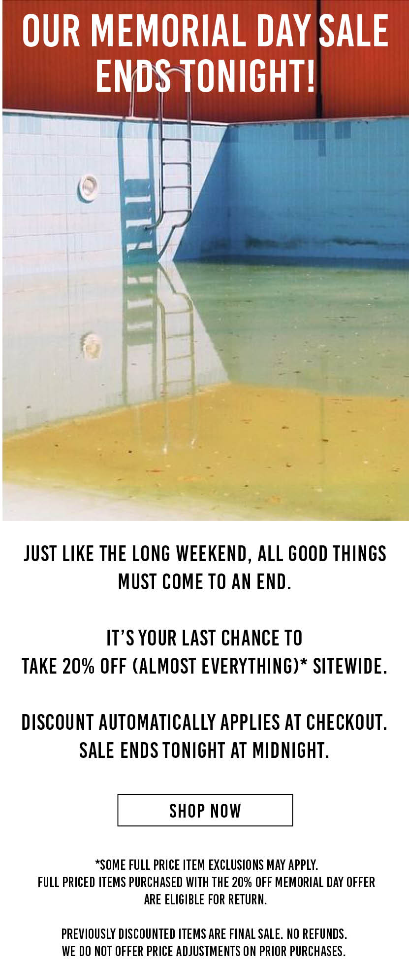 MEMORIAL DAY SALE